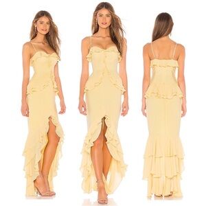Lovers + Friends Yellow High Low Dress